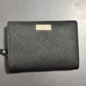 Kate Spade Black Card Holder with Gold Accents